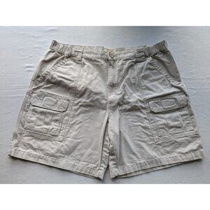 Men's SAVANE Cargo Shorts Size 42 Light Stone Khaki 8" Inseam Hiking‎ Outdoor